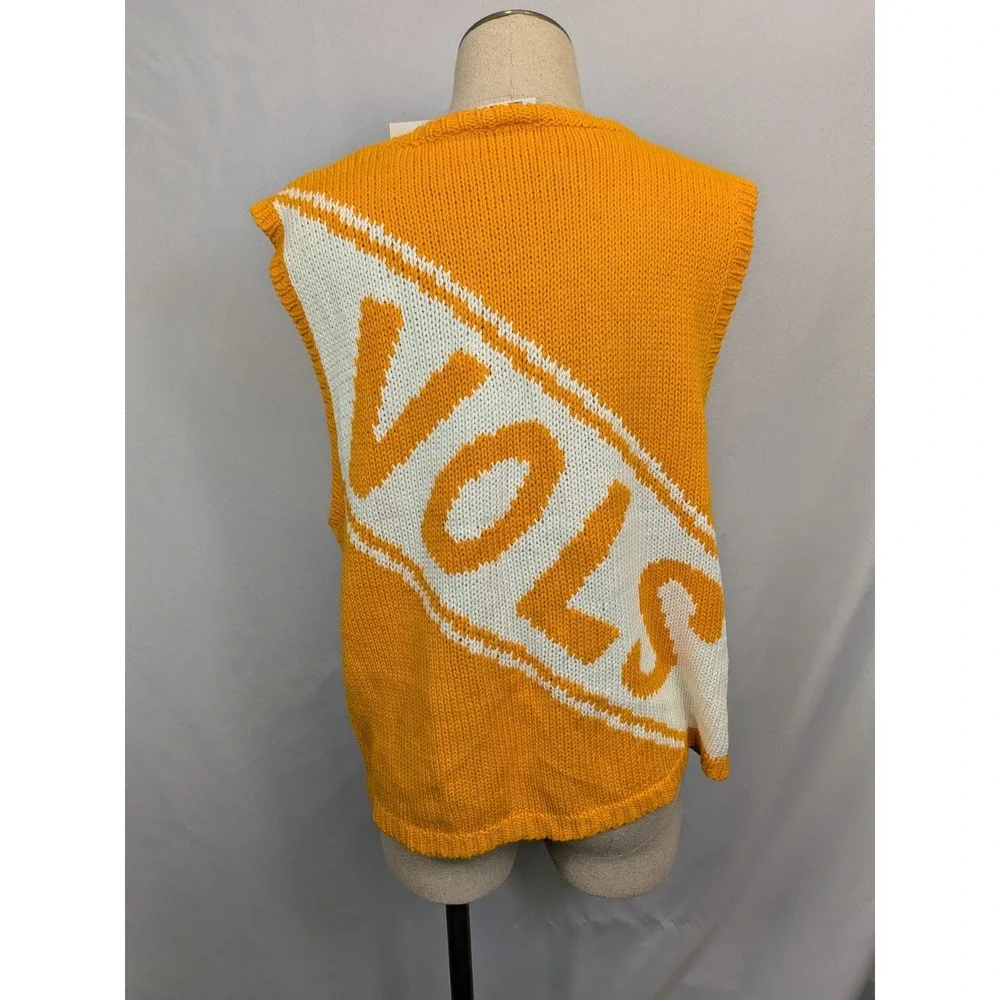 Vintage Castaways Tennessee Volunteers Sweater Vest Large Vols Knit‎ 90s NWT
